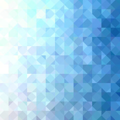 Fototapeta premium Modern abstract blue geometric mosaic background with triangles for your creative design. eps 10