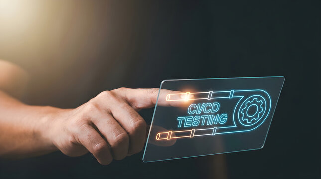 Person touching a digital screen with graphic representation software