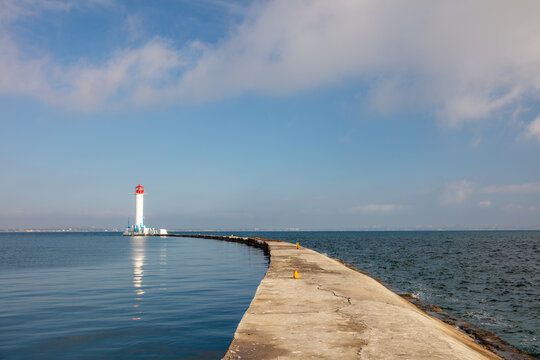 Old Lighthouse and Sunny Day