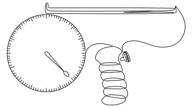 Retro telephone and analog clock white background.