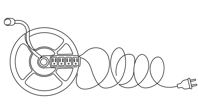 Retro telephone with cord on white background.