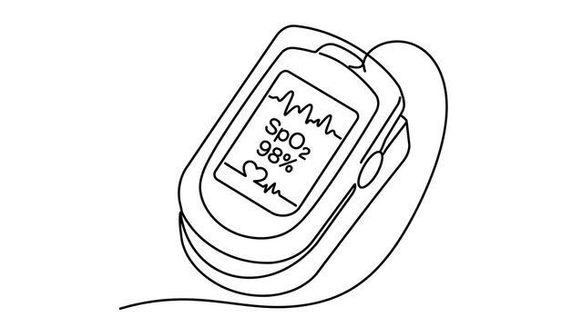 Pulse oximeter device on white background.