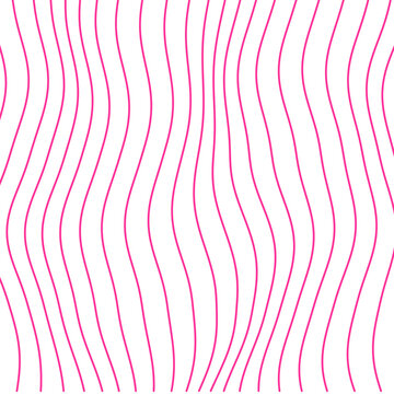 Pink dashed wavy lines abstract geometric pattern