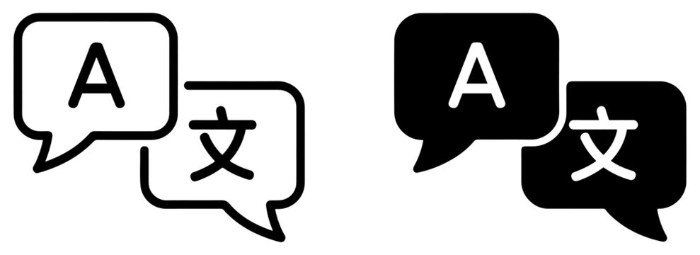 language translation speech bubble icon