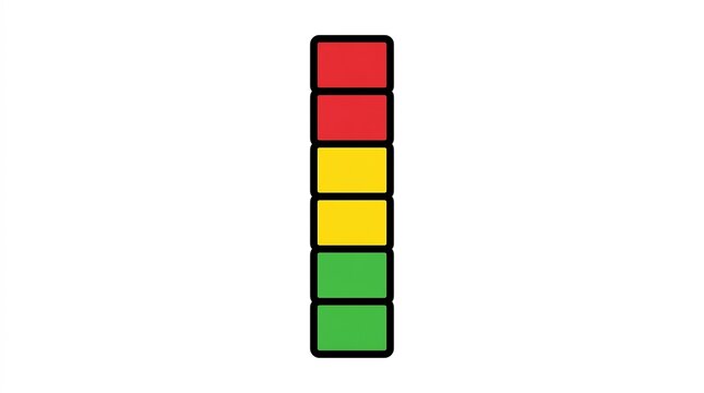 Vertical status indicator bar with green yellow and red segments