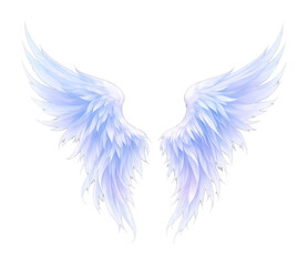 Naklejka premium PNG Ethereal white wings illustration.