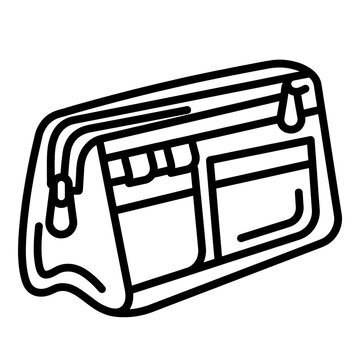 Pencil Case Stationery Bag Line Icon