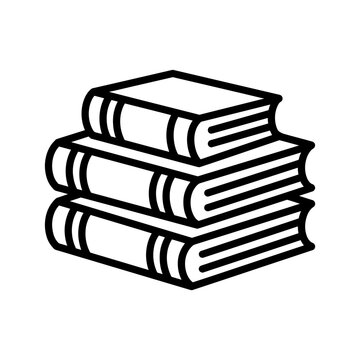 Stack of Books Education Line Icon