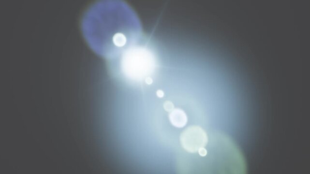 Intense realistic lens flare effect with bright light rays