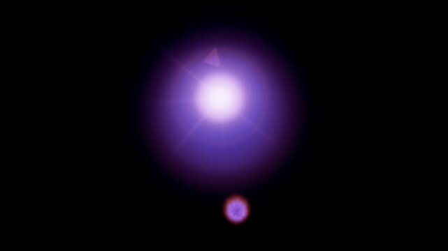 Realistic lens flare effect with bright light rays in 4K digital format.