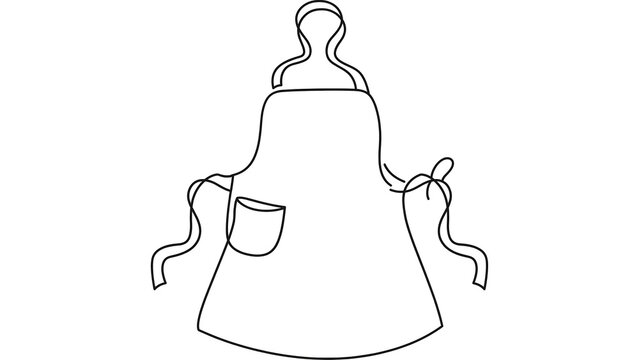 Simple apron illustration on white background.