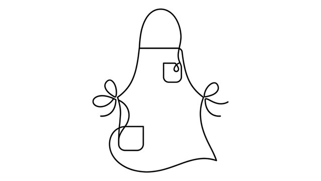 Simple apron illustration on white background.