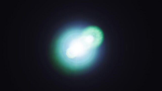 Realistic digital lens flare light effects in four distinct patterns