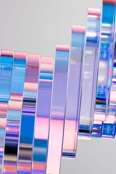 3D Glass Gradient Rise