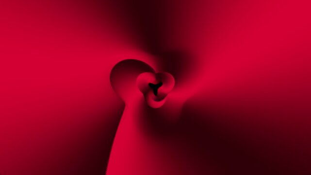 A stunning abstract crimson vortex with swirling patterns and deep red gradients, creating a hypnotic visual experience