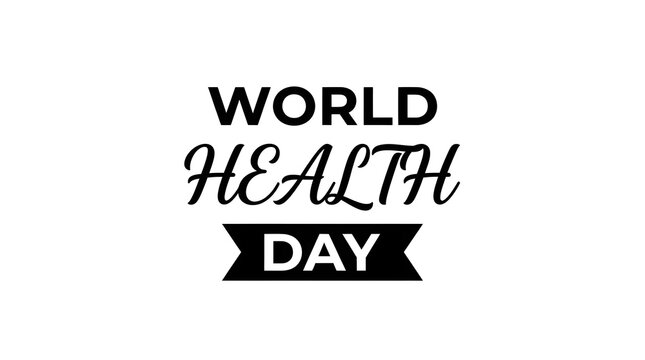 A minimalist black and white typographic design celebrating world mental health day to promote awareness and support for global psychological well being and emotional health