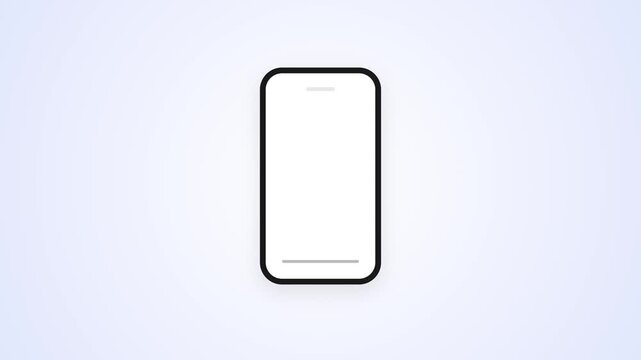 Minimalist animation showing successful mobile payment with credit card and green checkmark icon