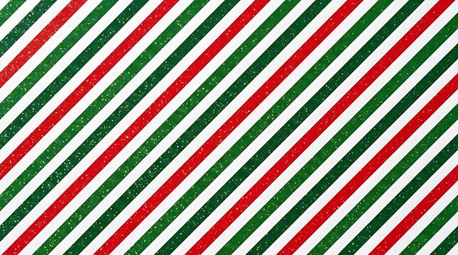 Red and dark green diagonal stripes pattern with a festive holiday texture for Christmas background design projects