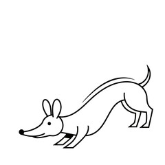 Naklejka premium Stylized dog in a playful pose