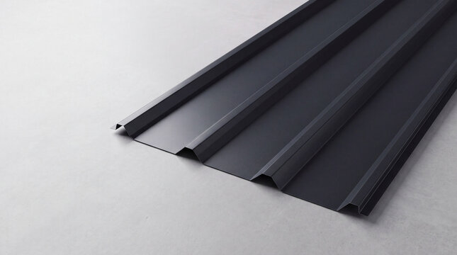 Dark grey metal roofing sheet construction material industrial texture provides professional and durable solution for building architecture