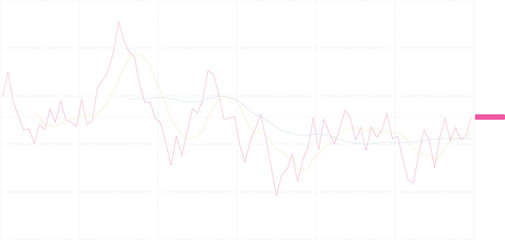 Obraz premium Complex financial market fluctuation graph with multiple data lines isolated on transparent background for professional business intelligence reports and economic trend analysis and forecasting visual
