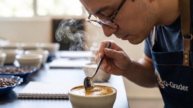 Brazilian coffee production chain. Q Grader Cupping Specialty Coffee in Brazil