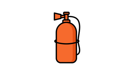 Obraz premium Orange sci-fi oxygen tank or fuel canister.