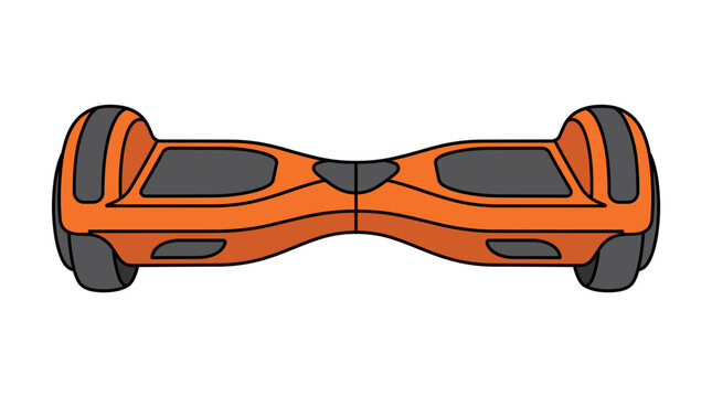 Orange self-balancing hoverboard electric scooter.