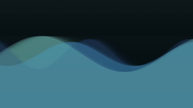 Blue abstract digital sound waves oscillating on dark background