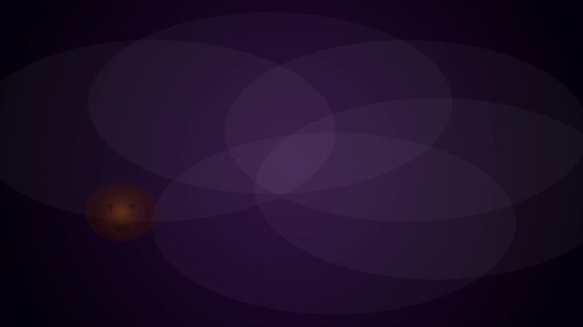 Abstract halloween motion background with glowing pumpkin faces