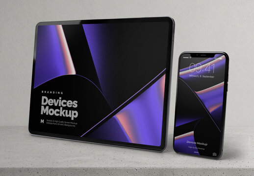 Devices Mockup for Advertising Design and Visual Communication
