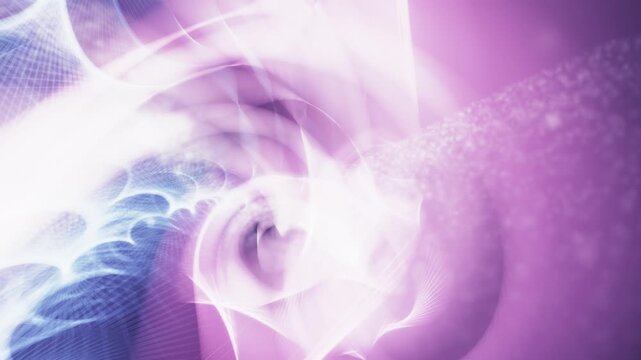 A mesmerizing deep purple background with a swirling vortex of light forming an ethereal