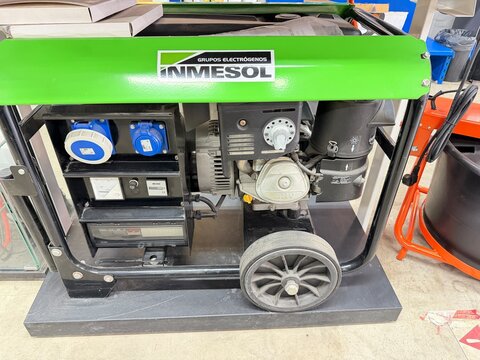 Palma, spain, august 2, 2026, portable industrial power generator producing electricity for construction sites and outdoor events