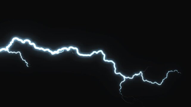 3D render lightning effect A dynamic and powerful atmospheric environment illuminated by lightning strikes.