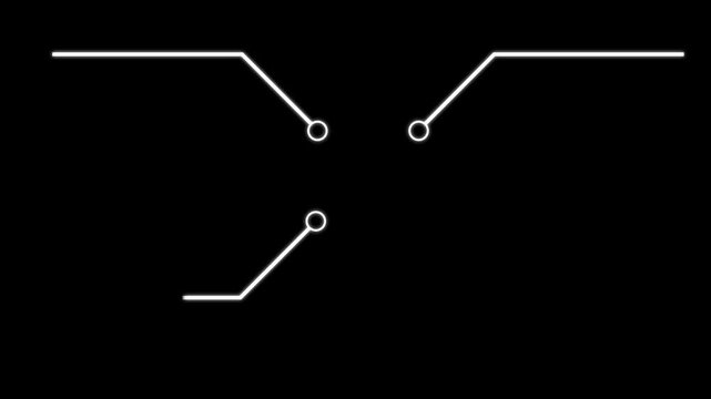 four callout Hud elements animation on black screen, four Call out Hud design, four call out Hud elements frame lines callout animation.