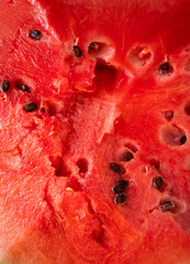 Fresh Watermelon Texture Close Up, Fruit Background © Alona