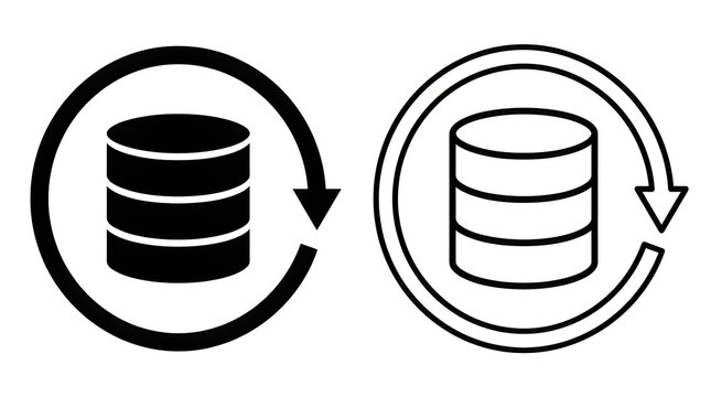 Database syncing or backup process icon