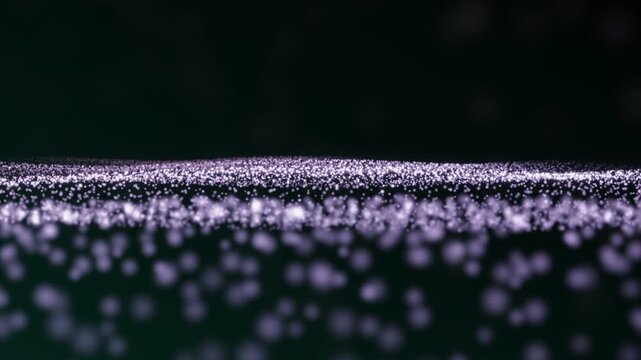 A mesmerizing deep purple liquid slowly flows across a surface, creating intricate patterns that shift with each subtle movement