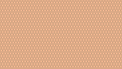 Fototapeta premium A seamless pattern of small, thin-lined circles arranged in a grid on a light peach background... de