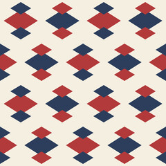 Obraz premium Matsukawabishi seamless pattern Japanese diamond red navy background