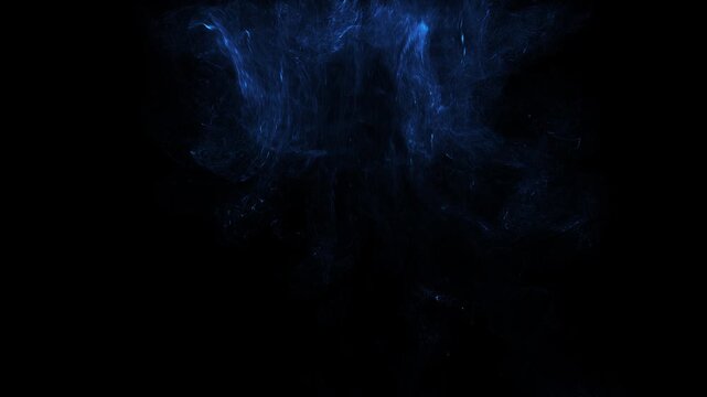 Blue Explosion With Transition to a Fade out at a Dark Background