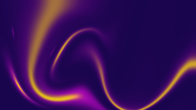 Vibrant waves of purple and gold swirl elegantly across the frame
