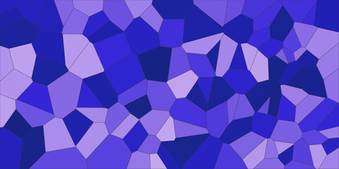 Obraz premium Abstract deep blue Voronoi grid pattern vector royal indigo polygon mosaic texture wallpaper