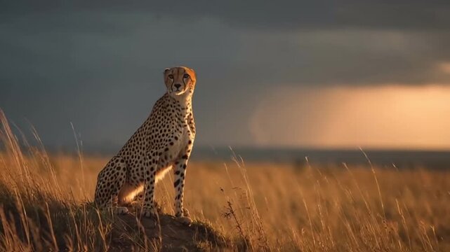 cheetah in the savannah