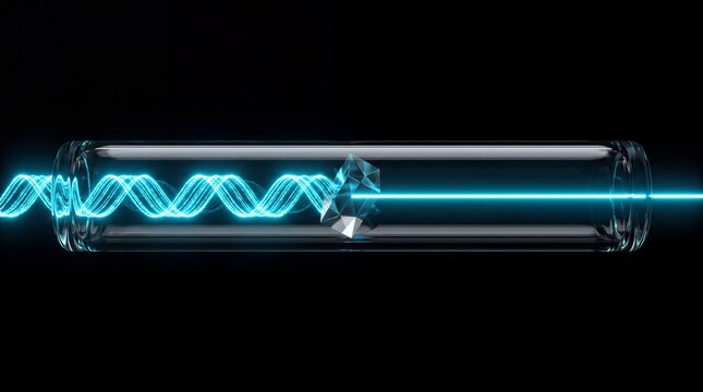 Quantum key distribution concept with optical laser and crystal encryption