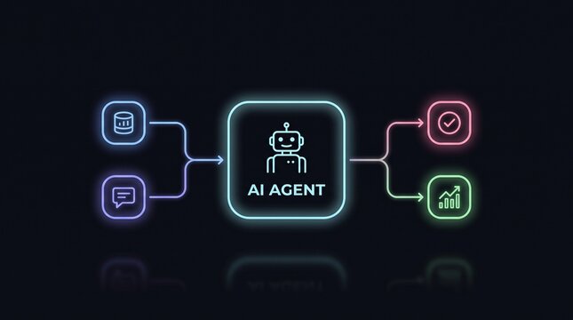 Automated workflow diagram illustrating AI data processing and output result pipeline