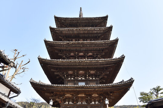 Closeup of Kyoto&rsquo;s Buddhist Yasaka Pagoda, Japan