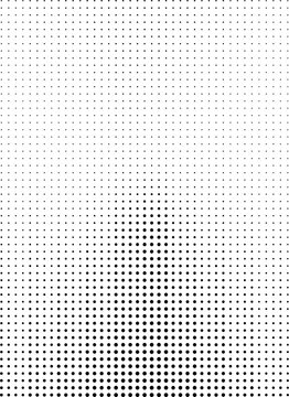 Abstract halftone pattern with black dots on white background for graphic design texture.