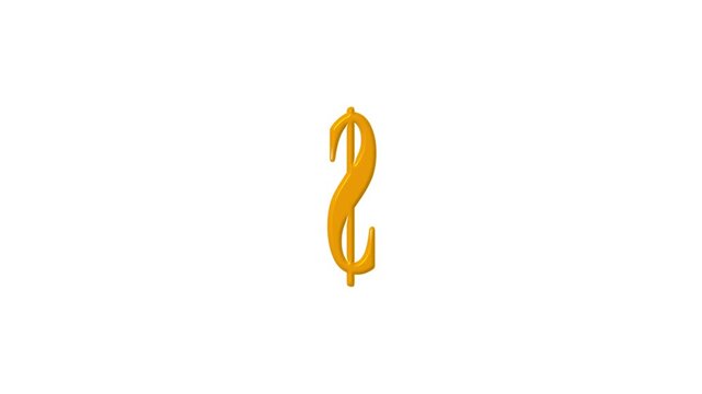 Glowing neon dollar sign icon animation on black background. Financial Focus and Wealth Concept. 4k money making 