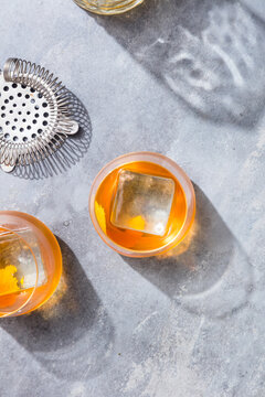 Boozy Refreshing Bourbon Old Fashioned Cocktail